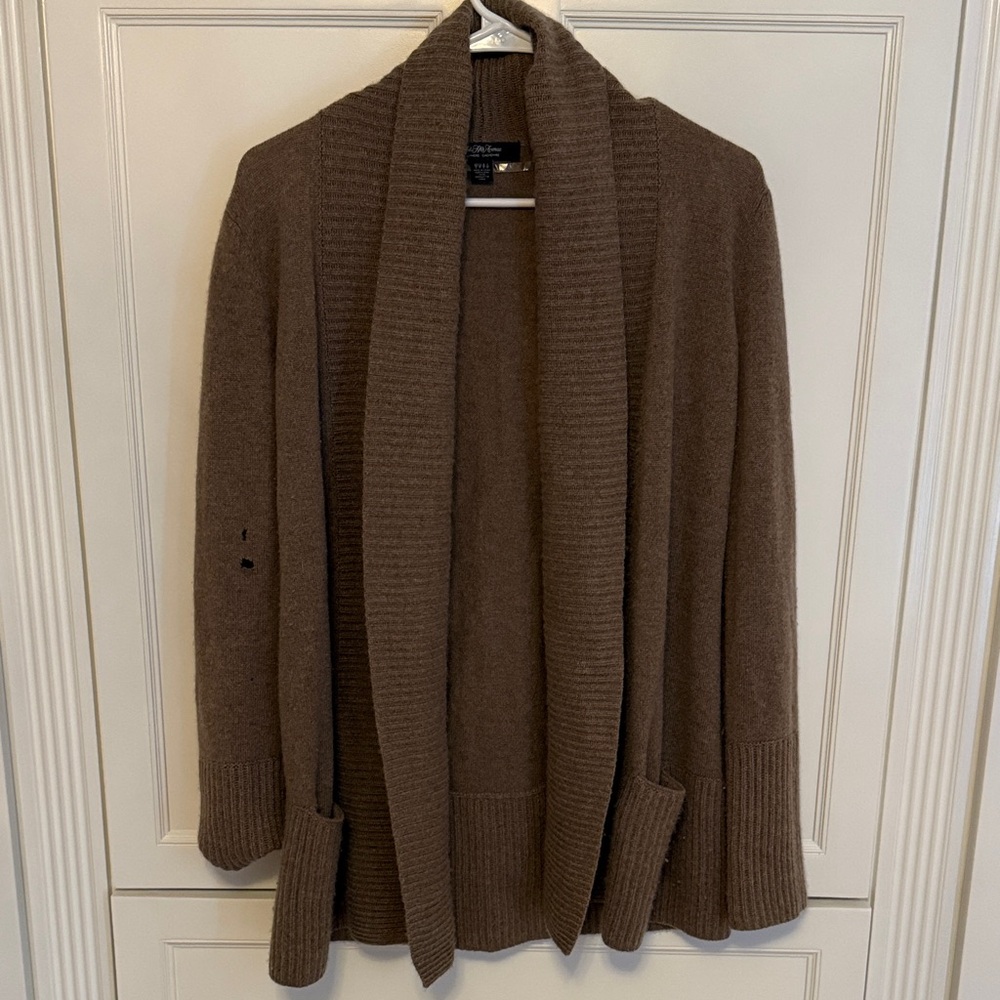 Saks Fifth Avenue Women’s Cardigan in Rich Brown - moth holes pictured :(